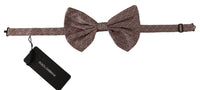 Dolce & Gabbana Dolce & Gabbana Gray Fantasy Print Adjustable Neck Papillon Bow Men's Tie