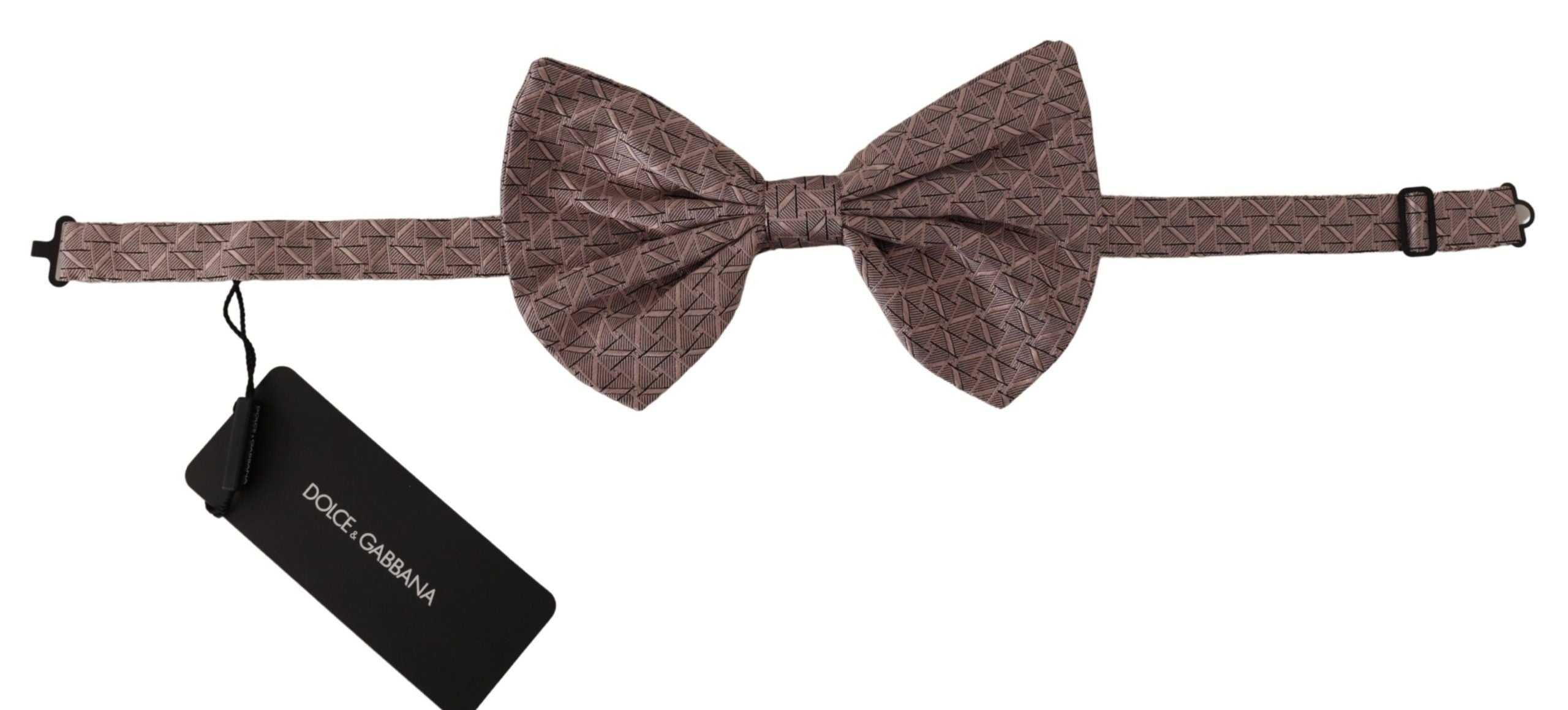 Dolce & Gabbana Dolce & Gabbana Gray Fantasy Print Adjustable Neck Papillon Bow Men's Tie