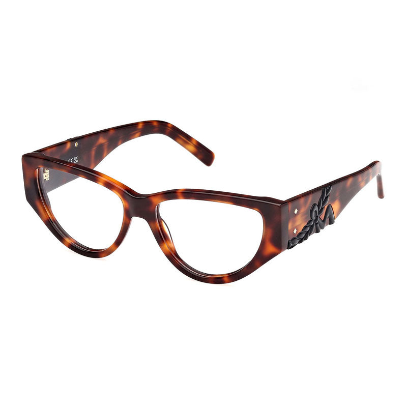 MCM Eyeglasses Cat Eye Full Rim, Dark Havana Frame and Clear Demo Lenses Lens MW5004052