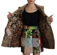 Dolce & Gabbana Dolce & Gabbana Multicolor Double-Breasted Patchwork Jacquard Blazer Women's Jacket