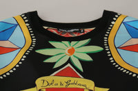 Dolce & Gabbana Multicolor Soldier Carretto Silk Top Women's T-shirt