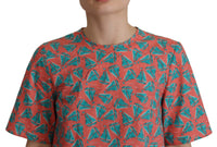 Dolce & Gabbana Pink Sail Boat Print Cotton Women's T-shirt