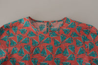 Dolce & Gabbana Pink Sail Boat Print Cotton Women's T-shirt