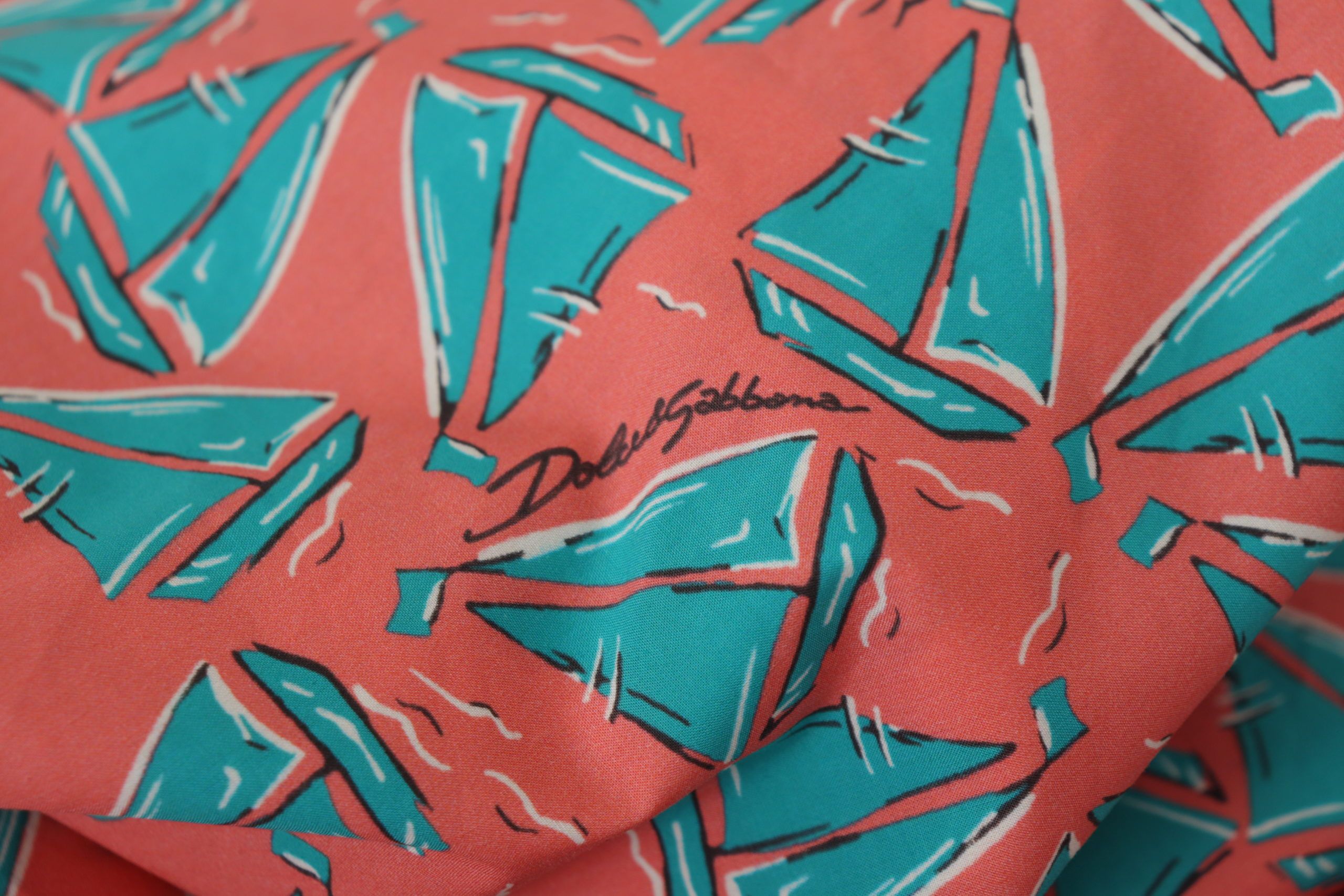 Dolce & Gabbana Pink Sail Boat Print Cotton Women's T-shirt