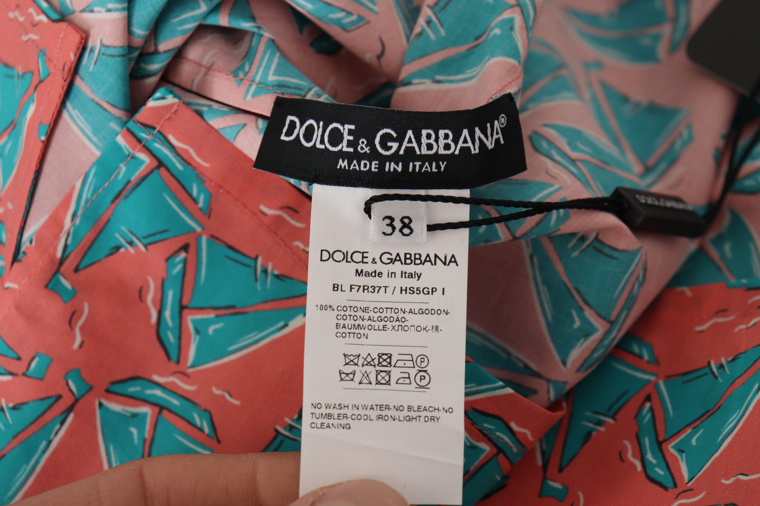 Dolce & Gabbana Pink Sail Boat Print Cotton Women's T-shirt