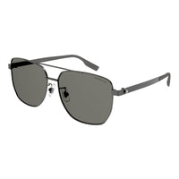 Montblanc Sunglasses Square Full Rim, Grey Frame and Grey Lens MB0184SK002