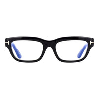 Tom Ford Tom Ford Eyeglasses Round Full Rim, Coloured Havana Frame and Clear/Blue-Light Block Lenses Lens FT6045-B055