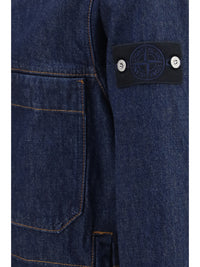 Stone Island Men Denim Biker Jacket