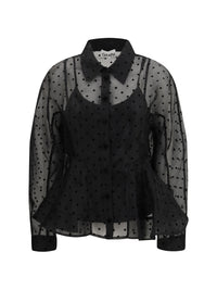 Ganni Women Polka Dot Organza Shirt