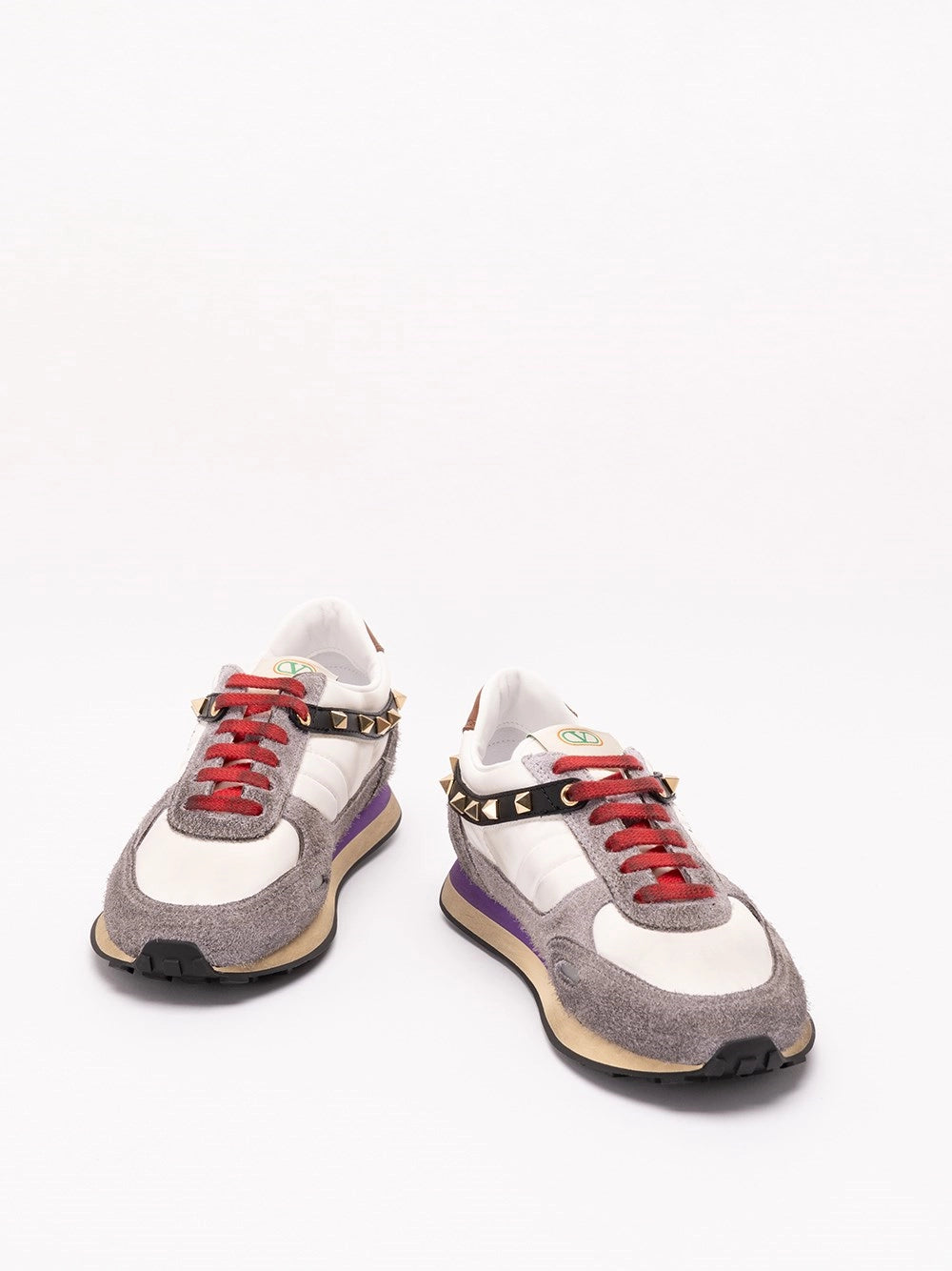 Valentino Garavani Women Stud Up Trainer With Butterfly Embroidery