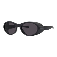 Givenchy Sunglasses Oval Full Rim, Matte Black Frame and Grey Lens GV40065I02A