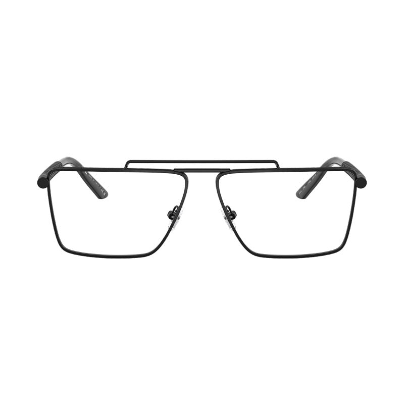 Versace Eyeglasses Rectangle Full Rim, Matte Black Frame and Clear Demo Lenses Lens VE12951433