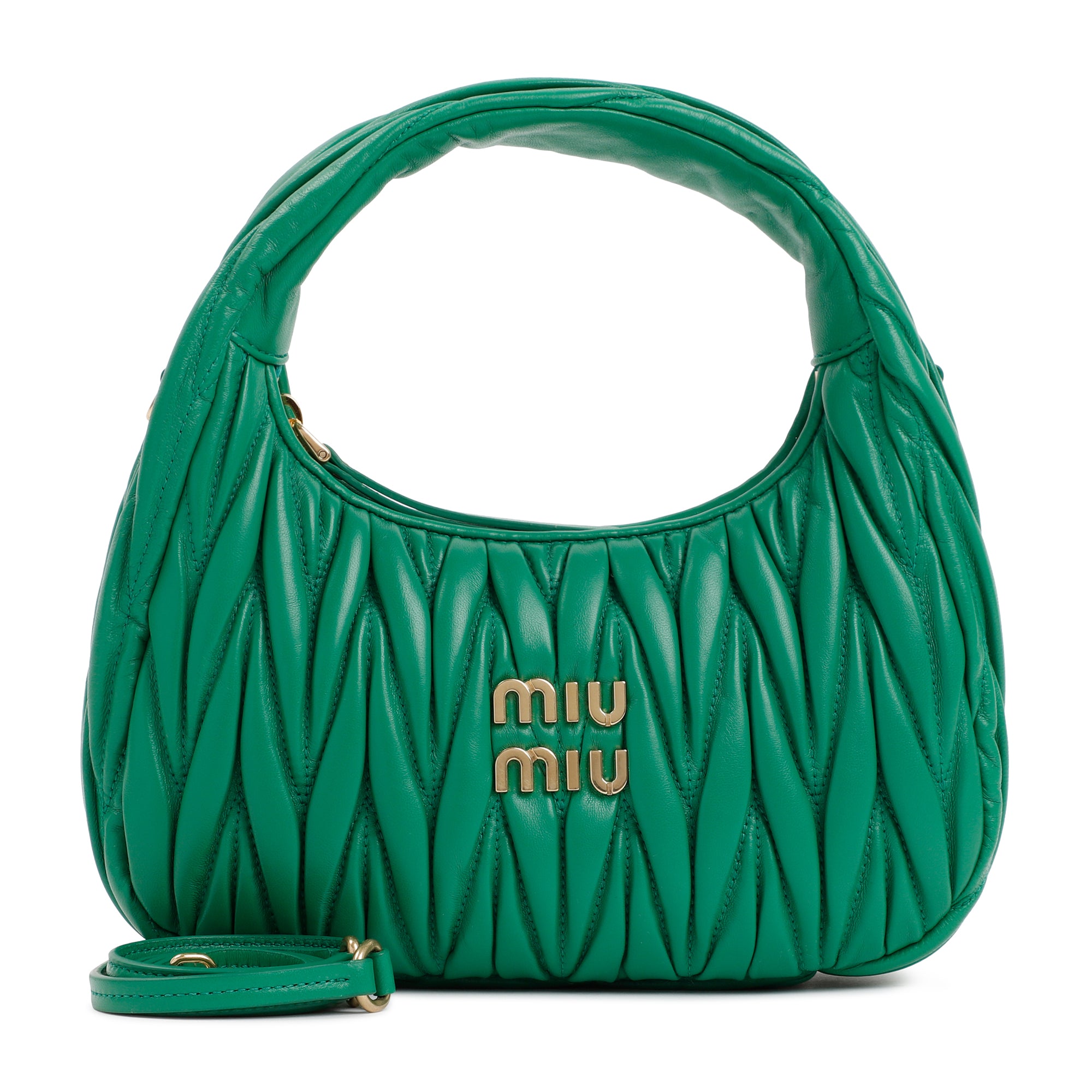 Miu Miu Small Wander Matelassé Hobo Bag Women
