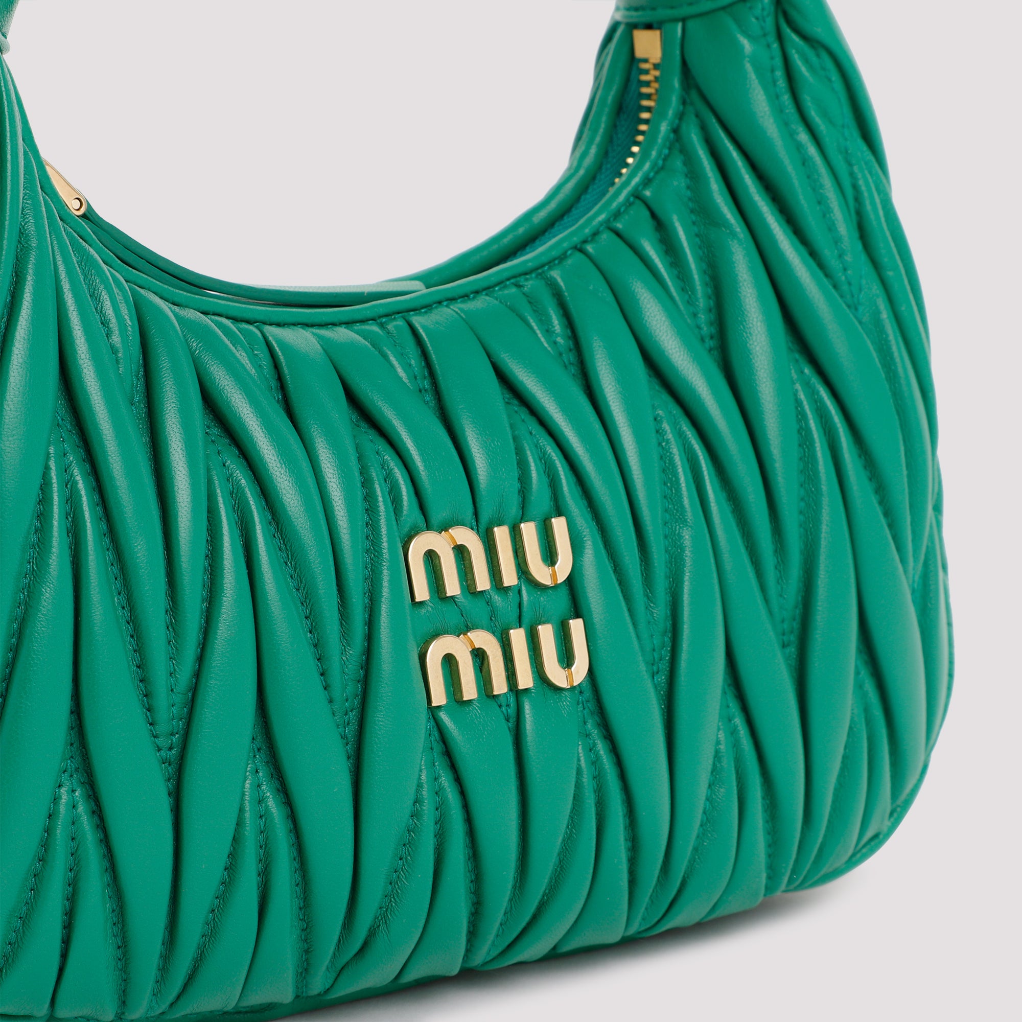 Miu Miu Small Wander Matelassé Hobo Bag Women