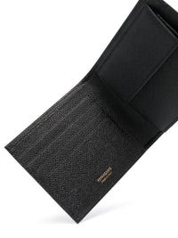Ferragamo Men Gancini-Plaque Grained Leather Wallet