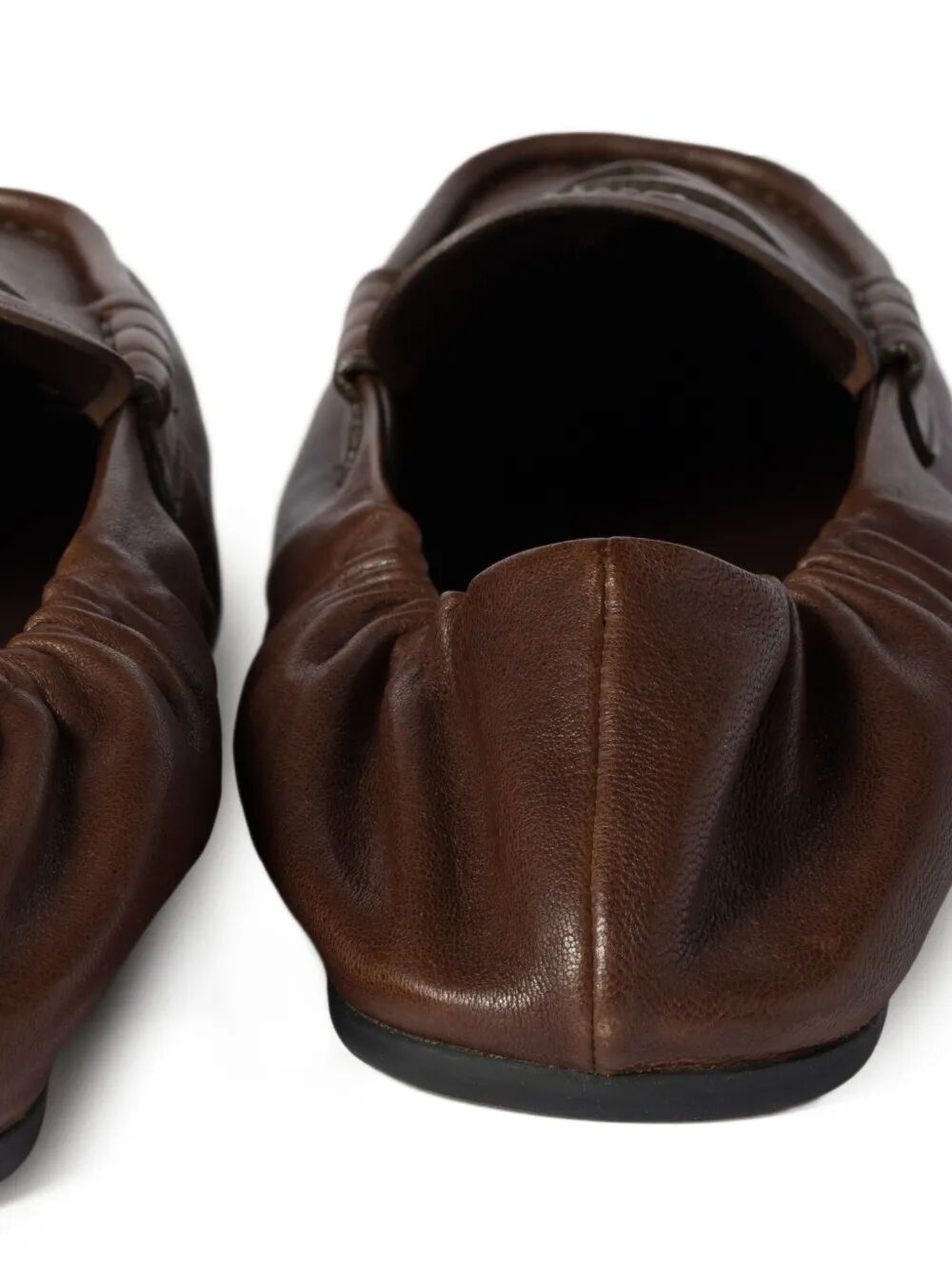 MIUMIU Ruches Nappa Leather Loafers Women