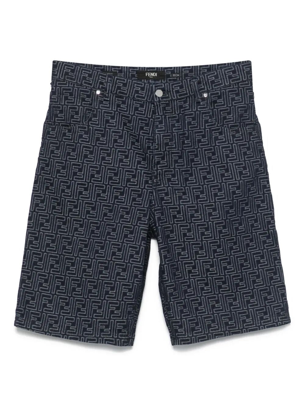 FENDI Ff Jacquard Denim Shorts Women