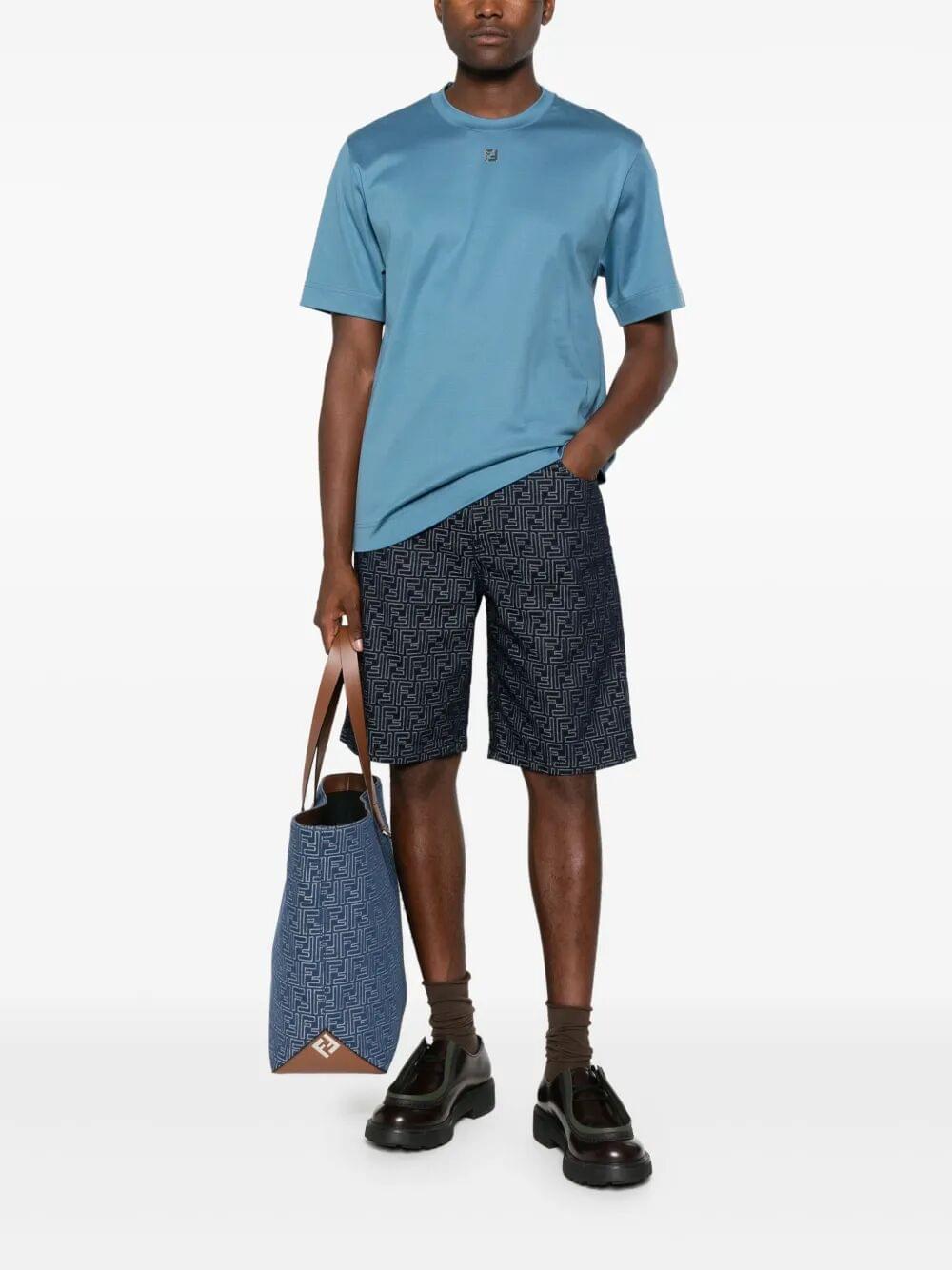 FENDI Fendi Men Ff Jacquard Denim Shorts