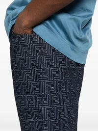 FENDI Fendi Men Ff Jacquard Denim Shorts