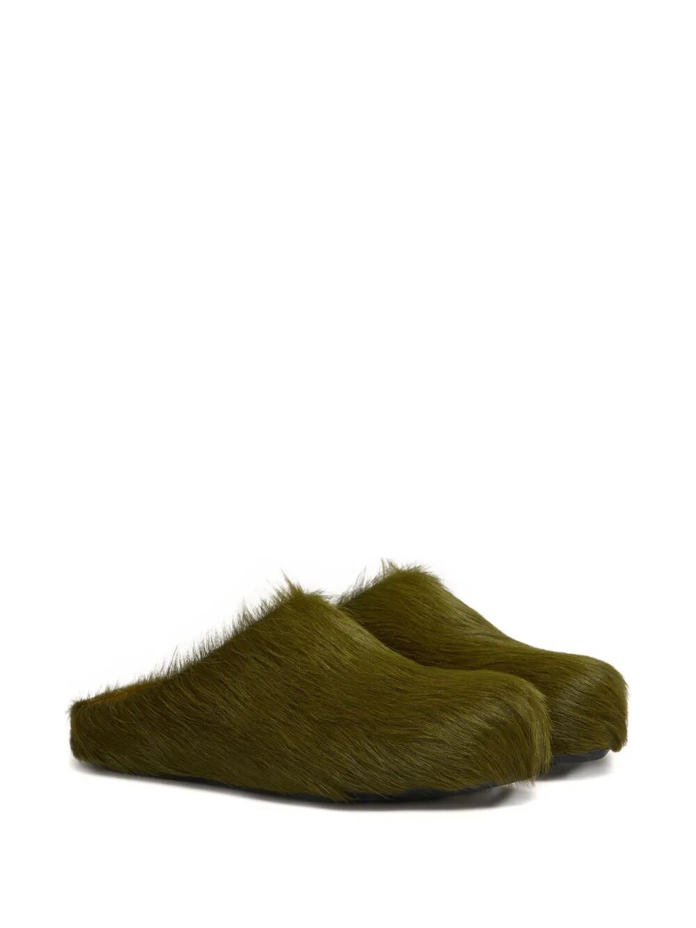 MARNI Long Hair Calfskin Fussbett Sabot Women