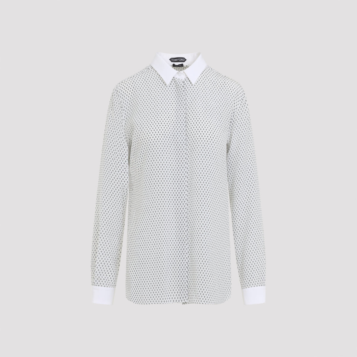 Tom Ford Multi Argyle Printed Silk Shirt Women