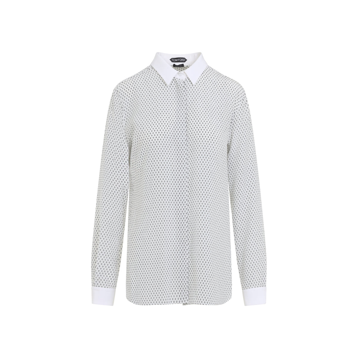 Tom Ford Multi Argyle Printed Silk Shirt Women