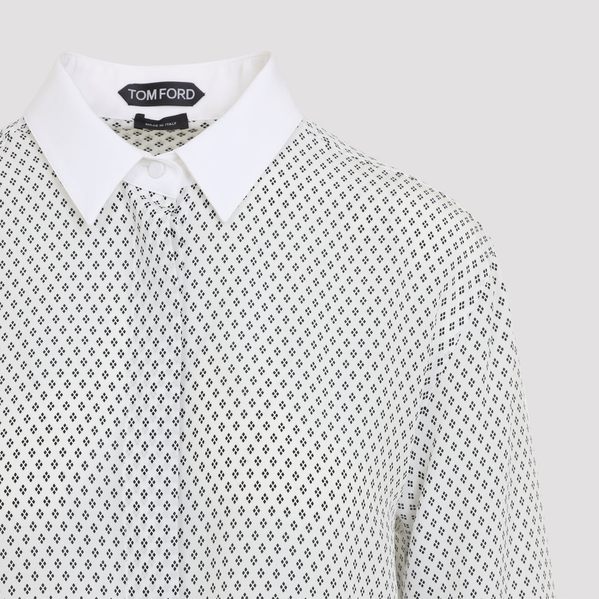 Tom Ford Multi Argyle Printed Silk Shirt Women