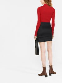 COURREGES Courreges Women Re-Edition Rib Knit Mockneck Sweater