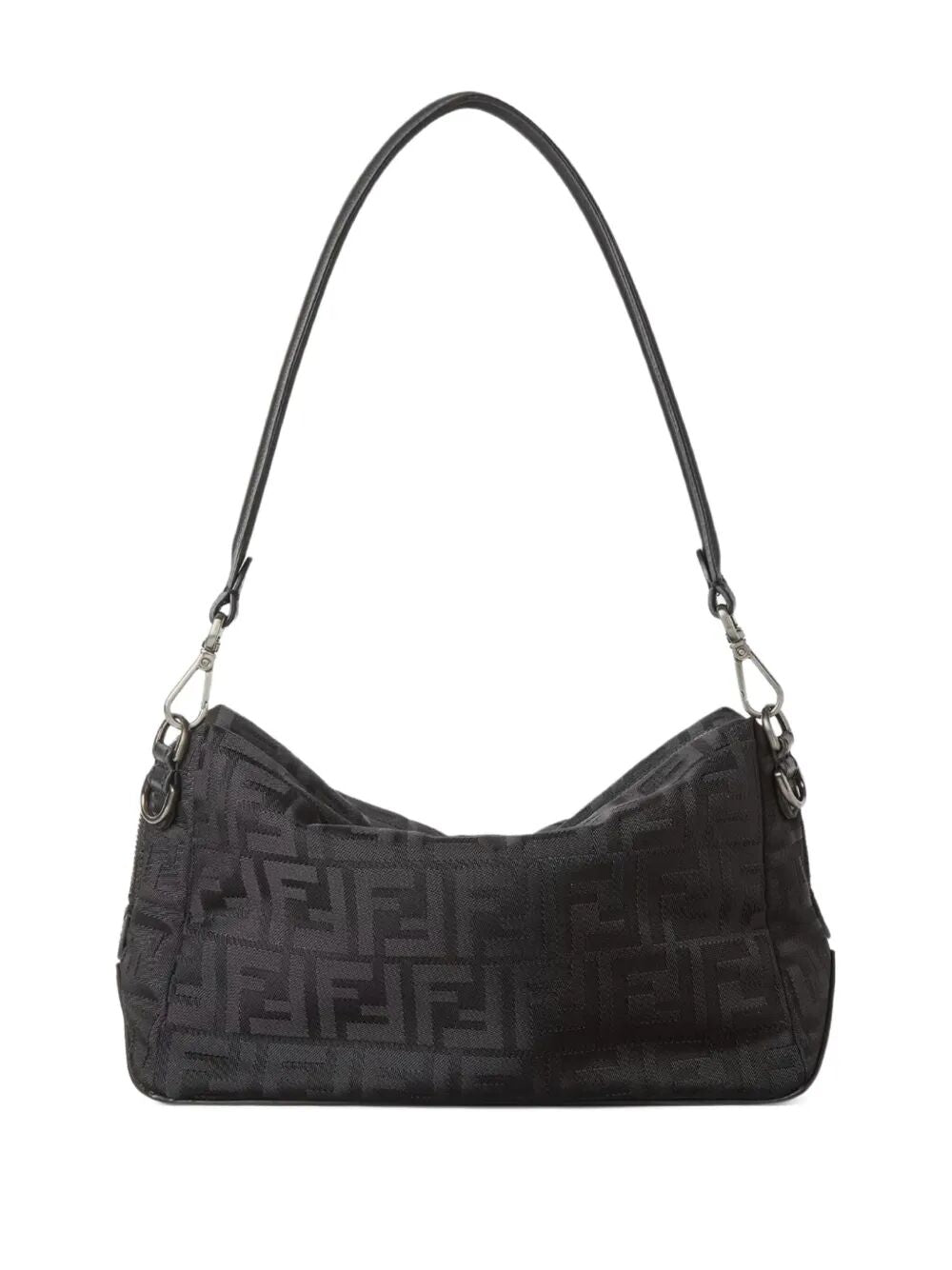 Fendi Men Squared Ff Fendi Lui Medium Leather And Nylon Bag