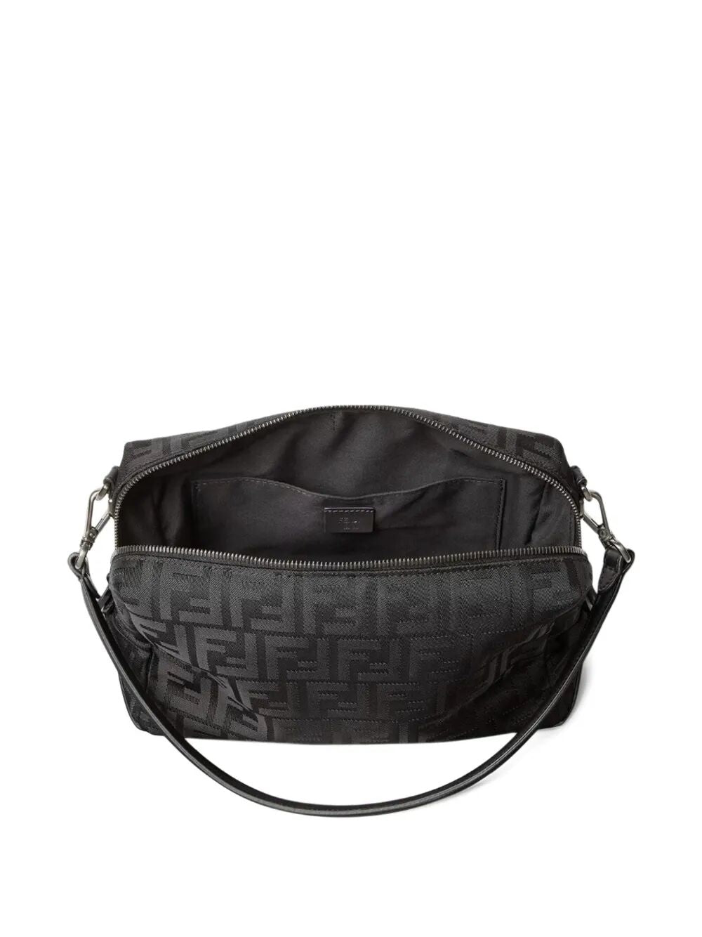 Fendi Men Squared Ff Fendi Lui Medium Leather And Nylon Bag