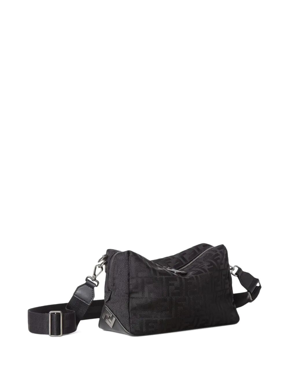 Fendi Men Squared Ff Fendi Lui Medium Leather And Nylon Bag