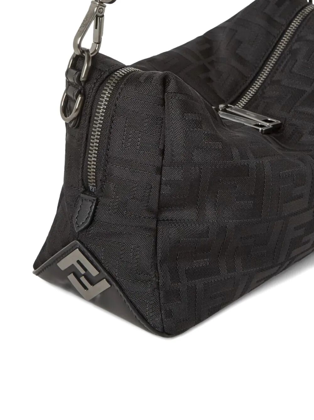 Fendi Men Squared Ff Fendi Lui Medium Leather And Nylon Bag