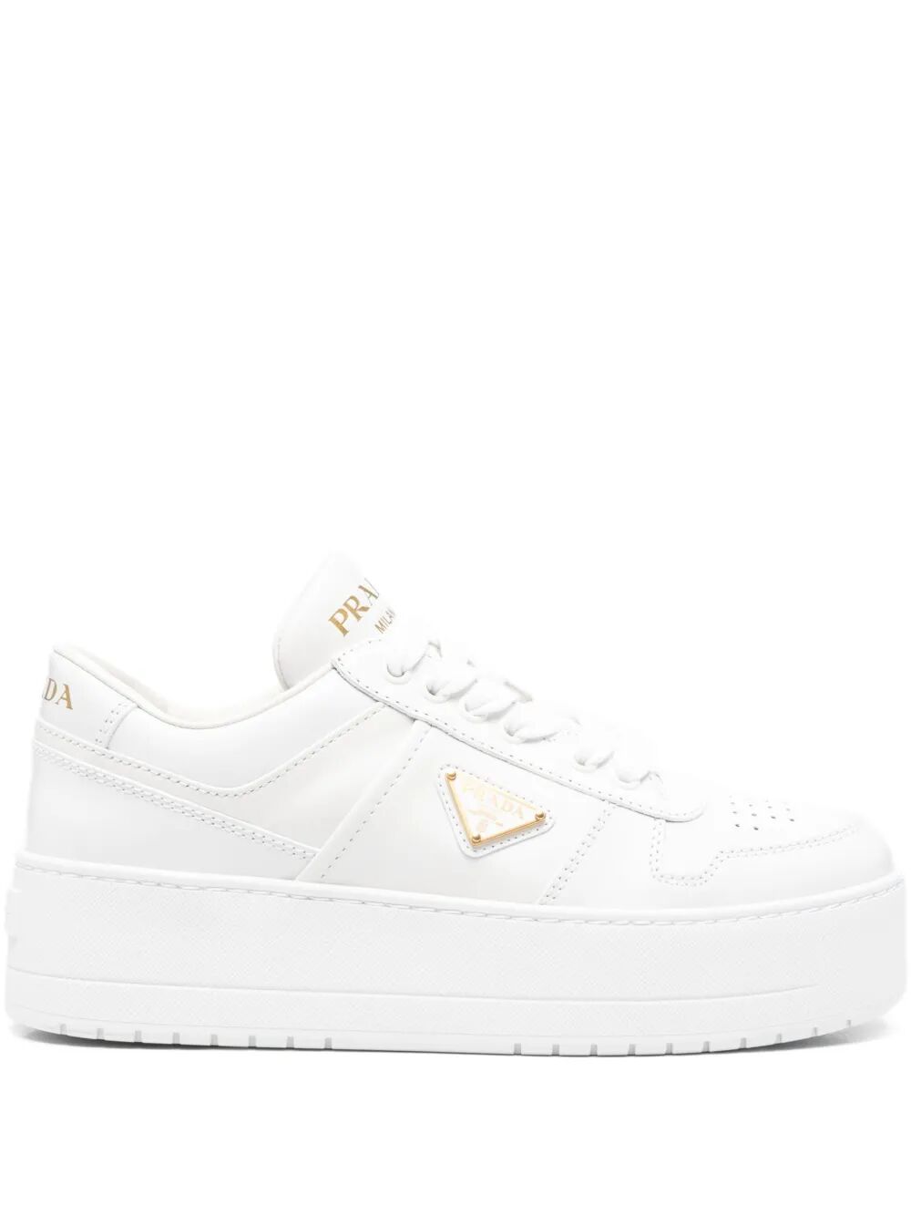 PRADA Downtown Leather Sneakers Women