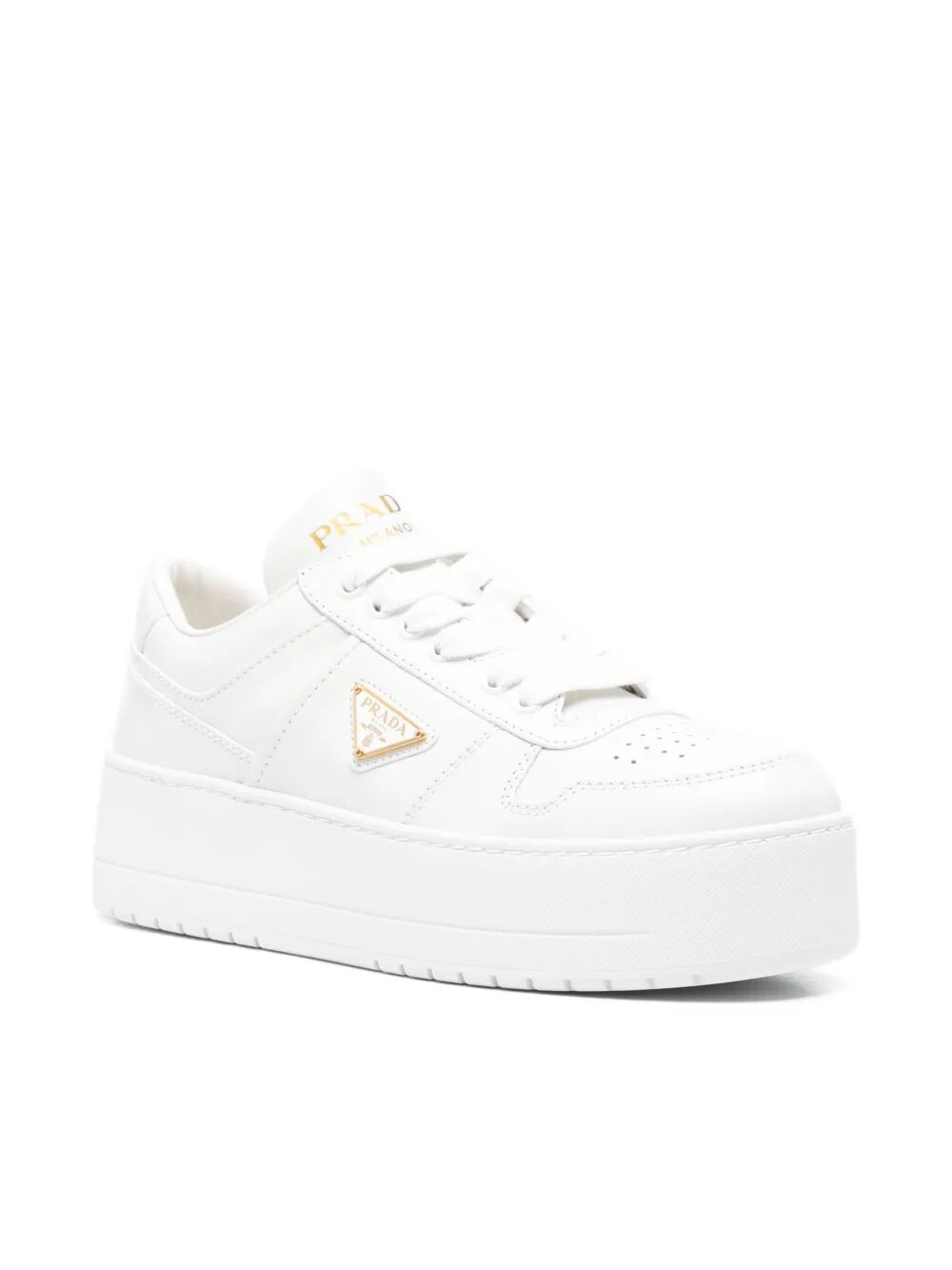 PRADA Downtown Leather Sneakers Women