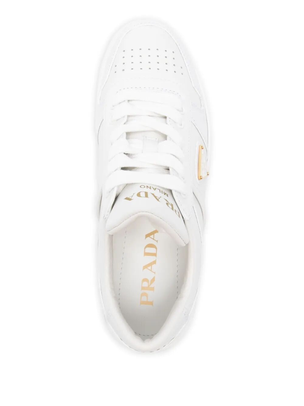 Prada Women Downtown Leather Sneakers