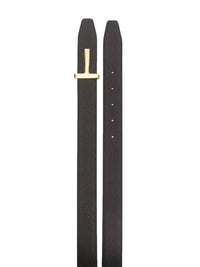 TOM FORD Tom Ford Men Grained Leather T-Buckle Belt