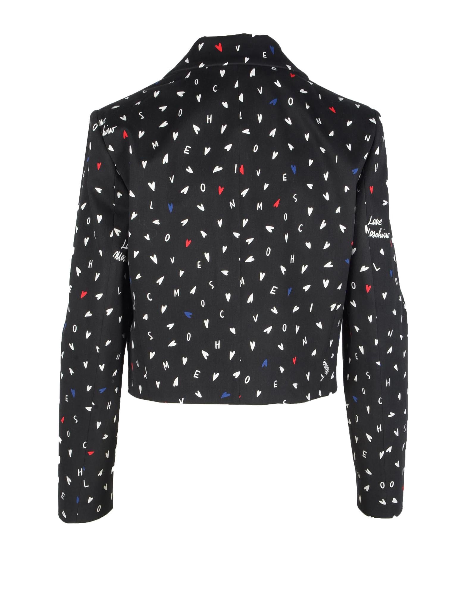 Love Moschino Women's Cropped Printed Blazer