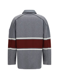 BOTTEGA VENETA Bottega Veneta Men Oversized Cotton Striped Polo Shirt