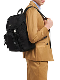Prada Men Backpack In Re-Nylon And Saffiano Leather