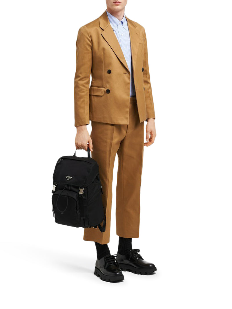 Prada Men Backpack In Re-Nylon And Saffiano Leather