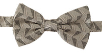 Dolce & Gabbana Dolce & Gabbana Gray 100% Silk Adjustable Neck Papillon Bow Men's Tie