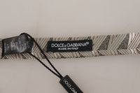 Dolce & Gabbana Dolce & Gabbana Gray 100% Silk Adjustable Neck Papillon Bow Men's Tie