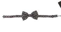 Dolce & Gabbana Dolce & Gabbana Black white 100% Silk Adjustable Neck Papillon Men's Tie
