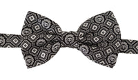 Dolce & Gabbana Dolce & Gabbana Black white 100% Silk Adjustable Neck Papillon Men's Tie