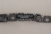 Dolce & Gabbana Dolce & Gabbana Black white 100% Silk Adjustable Neck Papillon Men's Tie