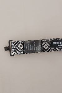 Dolce & Gabbana Dolce & Gabbana Black white 100% Silk Adjustable Neck Papillon Men's Tie