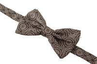 Dolce & Gabbana Dolce & Gabbana Black white 100% Silk Adjustable Neck Papillon Men's Tie