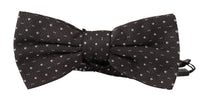 Dolce & Gabbana Dolce & Gabbana Gray Polka Dot 100% Silk Neck Papillon Men's Tie