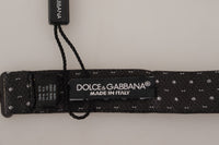 Dolce & Gabbana Dolce & Gabbana Gray Polka Dot 100% Silk Neck Papillon Men's Tie