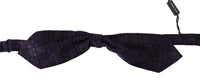 Dolce & Gabbana Dolce & Gabbana Blue Geometric Silk Adjustable Neck Papillon Men's Tie